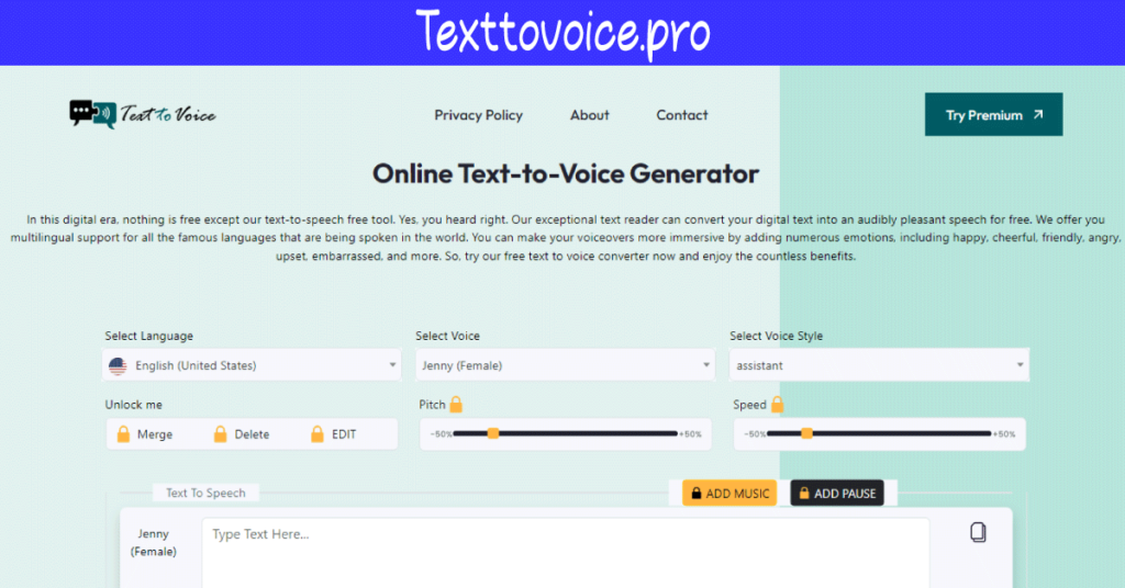 Text to voice