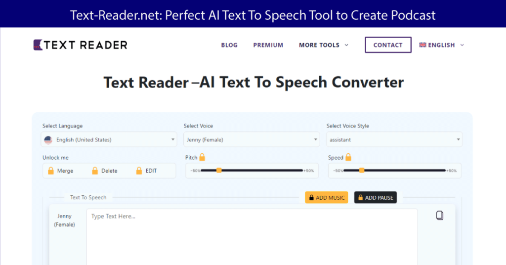 AI Text To Speech Tool